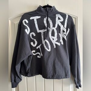 Stori Gray Graphic Women's Sweatshirt